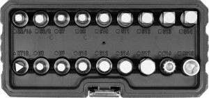YATO KOMPLET KLUCZY DO KORKÓW OLEJU 3/8" 18SZT YT-05991