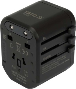 YATO ADAPTER PODRÓŻNY UNIWERSALNY USB Q.C.3.0, PD USB-C 18W YT-81300