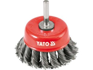 YATO SZCZOTKA CZOŁOWA Z TRZPIENIEM 75MM DRUT SPLATANY YT-4752