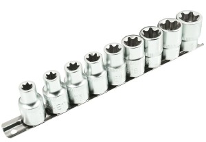 VERKE ZESTAW NASADEK TORX 1/2" E10-24 9SZT. V39112
