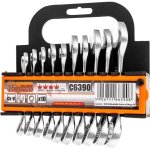 RICHMANN KLUCZE PŁASKO-OCZKOWE 10-19MM POLEROWANE 10 SZT. C6390