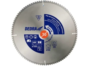 DEDRA PIŁA TARCZOWA DO ALUMINIUM 250X30MM 100Z H250100