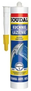 SOUDAL EXPRESS SILIKON SANITARNY 280 ML BIAŁY SIL-014