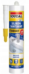 SOUDAL SILIKON SANITARNY EXTRA 300 ML BIAŁY SIL-018