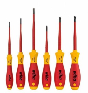WIHA ZESTAW WKRĘTAKÓW PŁASKICH ELECTRIC SOFT FINISH 6 SZTUK 38362