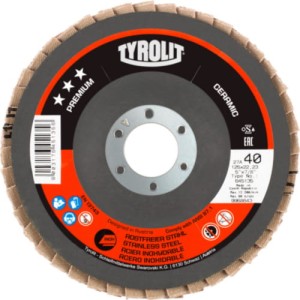 TYROLIT ŚCIERNICA TALERZOWA LAMELKA 125x22,2 CA40R-B Premium*** CERAMIC 645135