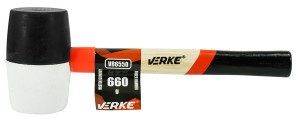 VERKE MŁOTEK GUMOWY TRZONEK DREWNIANY 660G V86550