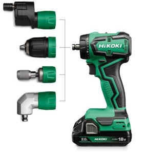 HIKOKI WIERTARKO-WKRĘTARKA AKUMULATOROWA Z WYMIENNYM UCHWYTEM 18V 2x2,0AH 55NM SILNIK BEZSZCZOTKOWY DS18DDQWRZ - DARMOWA WYSYŁKA