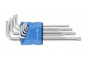 HOGERT KLUCZE TORX S2 9 SZTUK DŁUGIE HT1W830