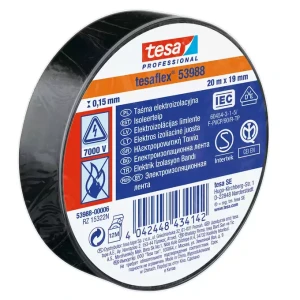 TESA TAŚMA ELEKTROIZOLACYJNA 5000V PCV 20M/19MM CZARNA H5398806