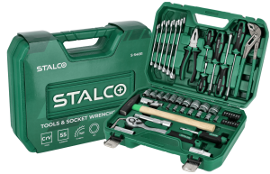 STALCO ZESTAW MULTINARZĘDZIOWY 1/2"+1/4" KLUCZY NASADOWYCH 55 ELEMENTY BMC 54011 – DARMOWA WYSYŁKA