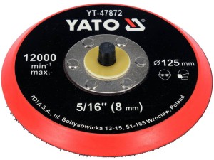 YATO TALERZ POLERSKI 125MM Z RZEPEM 5/16 YT-47872