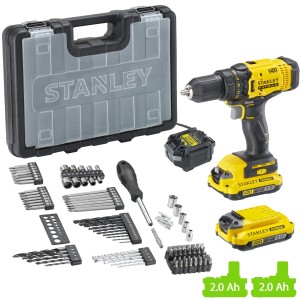 STANLEY WIERTARKO-WKRĘTARKA FATMAX V20 50NM 2X2 0AH WALIZKA Z OSPRZĘTEM SFMCD700D2A-QW – DARMOWA WYSYŁKA