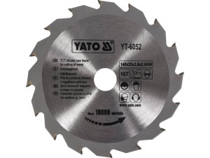 YATO PIŁA TARCZOWA TCT Z WĘGLIKIEM DO DREWNA 140X16TX20MM YT-6052