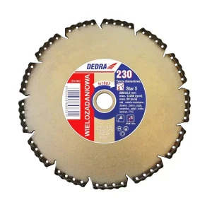 DEDRA TARCZA DIAMENTOWA WIELOZADANIOWA DO CIĘCIA STALI PRĘTÓW ZBROJENIOWYCH BETONU 180MMX22,2MM VACUUM BRAZED H1085
