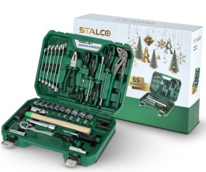 STALCO ZESTAW  MULTINARZĘDZIOWY 1/2"+1/4" BMC 55 ELEM GRZECHOTKA 90T S011100055 – DARMOWA WYSYŁKA