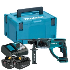 MAKITA MŁOTOWIERTARKA AKUMULATOROWA SDS-PLUS 18V 1.9J 3 FUNKCJE 2X5.0AH LI-ION WALIZKA DHR202RTJ – DARMOWA WYSYŁKA