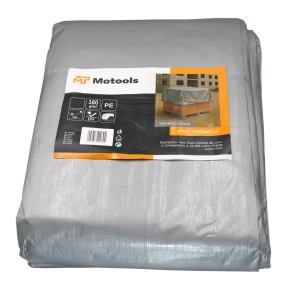 MOTOOLS PLANDEKA POLIPROPYLENOWA WZMACNIANIA 6x10M 160g/m2 SREBRNO-CZARNA MT11A093