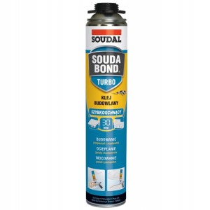 SOUDAL KLEJ PISTOLETOWY BUDOWLANY SOUDABOND TURBO SZYBKOSCHNĄCY 750ML (152562) SIL-169