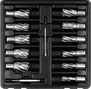 YATO ZESTAW WIERTEŁ TREPANACYJNYCH HSS 13SZT YT-43405 – DARMOWA WYSYŁKA