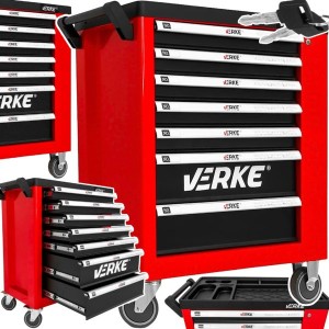 VERKE SZAFKA NARZĘDZIOWA 7+1 SZUFLAD RED V33101 – DARMOWA WYSYŁKA