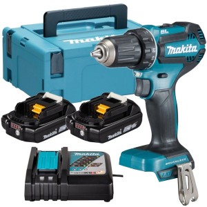 MAKITA WIERTARKO-WKRĘTARKA LXT 18V LI-ION BL 50NM DDF485RAJ 2X2,0AH BL1820B+ ŁADOWARKA DC18RC+ WALIZKA DDF485RAJ - DARMOWA WYSYŁKA
