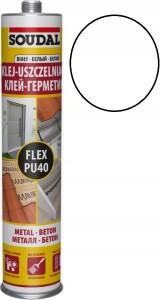 SOUDAL KLEJ USZCZELNIACZ (SOUDAFLEX FC40) PU40 BIAŁY 300ML POLIURETAN (158304)