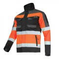 LAHTI PRO ROZ.M KURTKA OSTRZEGAWCZA - SLIM FIT CZARNO-POMARAŃCZOWA L4041202