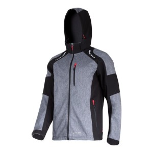 LAHTI PRO ROZ. 2XL KURTKA SOFT-SHELL Z KAPTUREM SZARO-CZARNO-CZERWONA L4092305