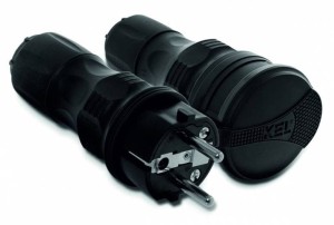 PLASTROL ZESTAW PRZYŁĄCZENIOWY EXTREM WTYCZKA WT-54 + GNIAZDO GN-54, CZARNY ZWG-54 W98003
