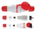 PLASTROL ZESTAW PRZYŁĄCZENIOWY EXTREM WTYCZKA WT-54 + GNIAZDO GN-54, SZARO-CZERWONY ZWG-54 W98005
