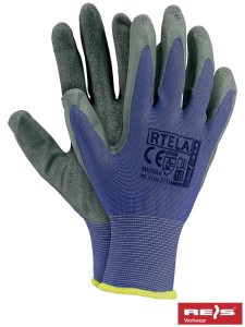 REIS ROZ. 8 ORYGINALNE RĘKAWICE POLIESTROWE POWLEKANE LATEKSEM RTELA NS