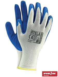 REIS ROZ. 7 ORYGINALNE RĘKAWICE POLIESTROWE POWLEKANE LATEKSEM RTELA WN