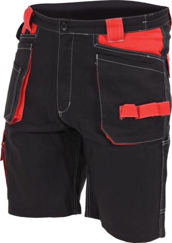 YATO ROZ. XL SPODNIE KRÓTKIE CZARNO-CZERWONE YT-80934