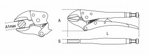 BETA SZCZYPCE NASTAWNE SAMOBLOKUJĄCE 240MM 1052-240