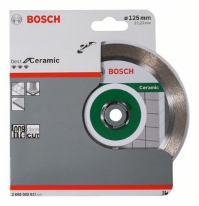 BOSCH TARCZA TNĄCA DIAMENTOWA BEST FOR CERAMIC 125x22.23x1.8x10MM 2608602631
