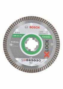 BOSCH TARCZA DIAMENTOWA DO CIĘCIA CERAMIC RURBO 125MM 1,4/7MM  X-LOCK 2608615132