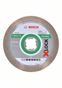 BOSCH TARCZA DIAMENTOWA DO CIĘCIA CERAMIC 125MM 1,6/10MM  X-LOCK 2608615164