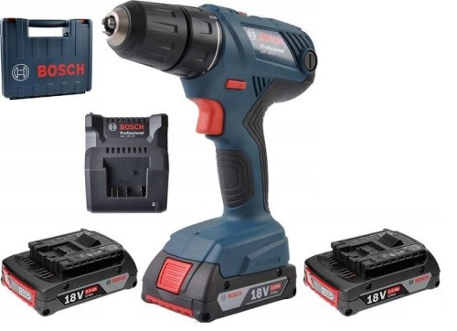 BOSCH WIERTARKO-WKRĘTARKA 18V 54/21Nm 2x2,0Ah WALIZKA GSR 180-LI - DARMOWA WYSYŁKA