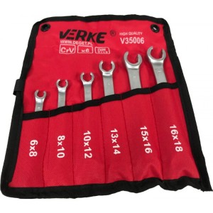 VERKE KLUCZE DO PRZEWODÓW HAMULCOWYCH 6 SZT. +  ETUI V35006
