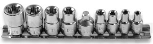 HOGERT ZESTAW NASADEK TORX 1/2" E10-E24 9 SZTUK HT1A880