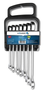 HOGERT KLUCZE PŁASKO-OCZKOWE Z GRZECHOTKĄ 10-19MM ZESTAW 7 SZTUK HT1R397