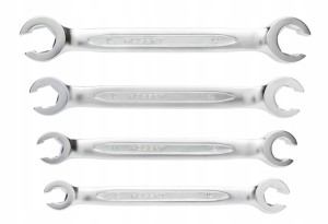 HOGERT KLUCZE OCZKOWE PÓŁOTWARTE PŁASKIE 8-17 MM CrV 6140 KPL. 4 SZT.  HT1W730