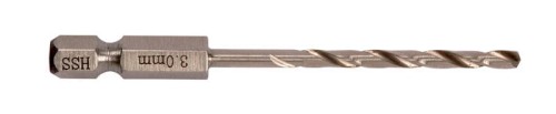 HIKOKI (HITACHI) WIERTŁO DO METALU HSS-G Z UCHWYTEM SZEŚCIOKĄTNYM 1/4" 3x76MM 780441