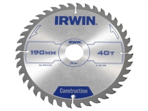 IRWIN PIŁA TARCZOWA DO OGÓLNEGO ZASTOSOWANIA CSB 190MM 40T 1897200