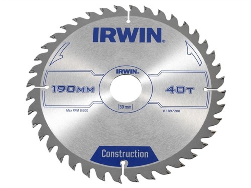 IRWIN PIŁA TARCZOWA DO OGÓLNEGO ZASTOSOWANIA CSB 190MM 40T 1897200