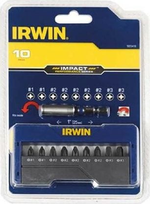 IRWIN ZESTAW GROTÓW UDAROWYCH PZ 10 SZT. +  UCHWYT 1923420